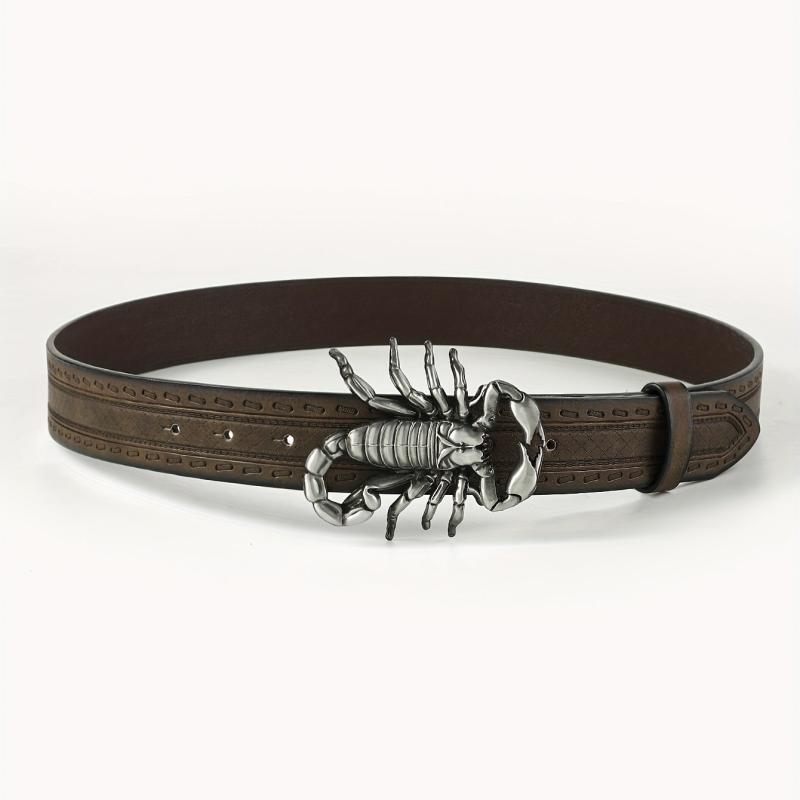 Men's Scorpion Buckle Belt for Jeans Comfortable Fit