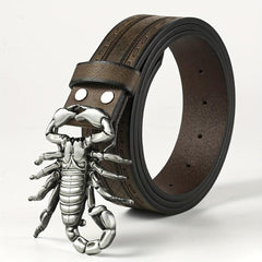 Men's Scorpion Buckle Belt for Jeans Comfortable Fit