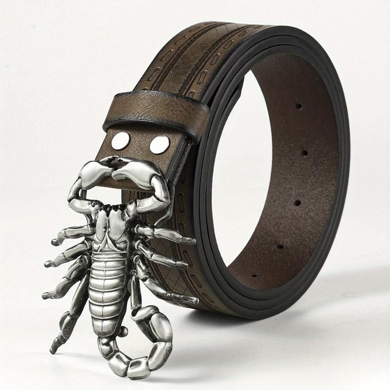 Men's Scorpion Buckle Belt for Jeans Comfortable Fit