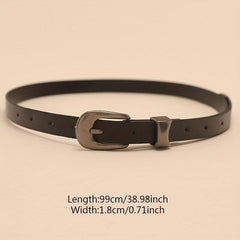 Vintage Oval Buckle PU Belt Hip Hop Women Men