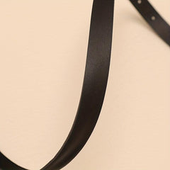 Vintage Oval Buckle PU Belt Hip Hop Women Men