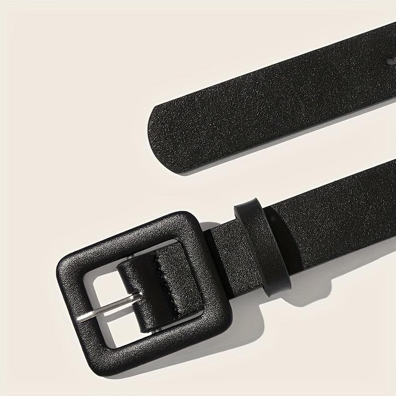 Square Buckle Wide Belt Set - Stylish Jeans Pants Coat Girdle for Women
