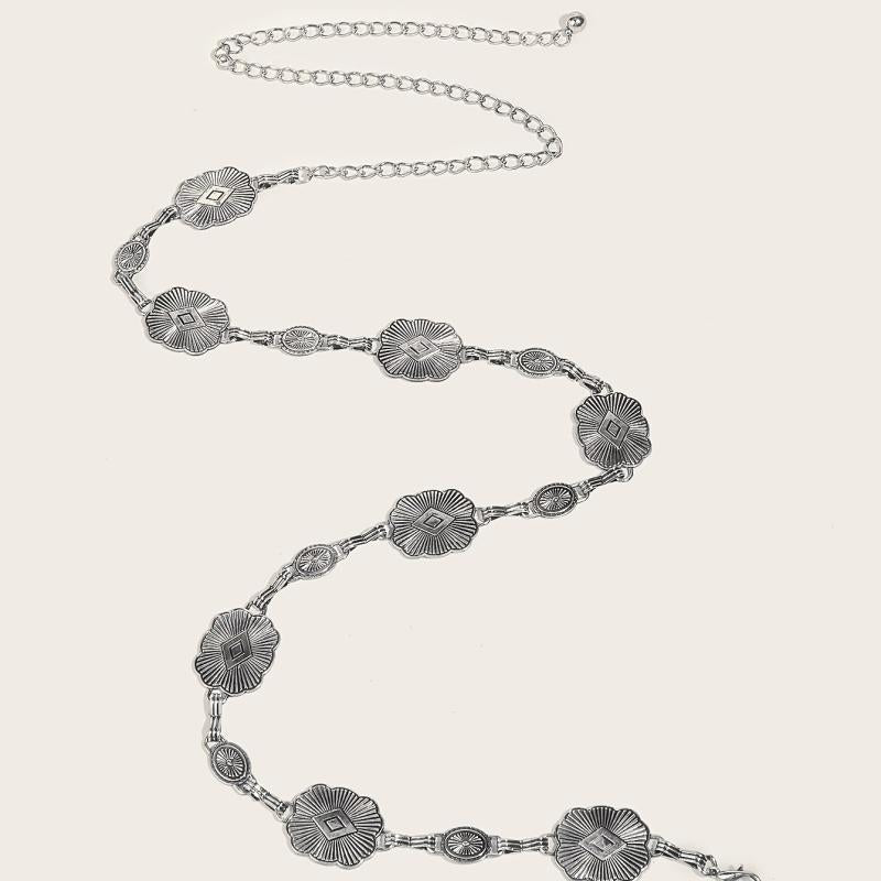 Vintage Geometric Carved Bohemian Waist Chain Belt