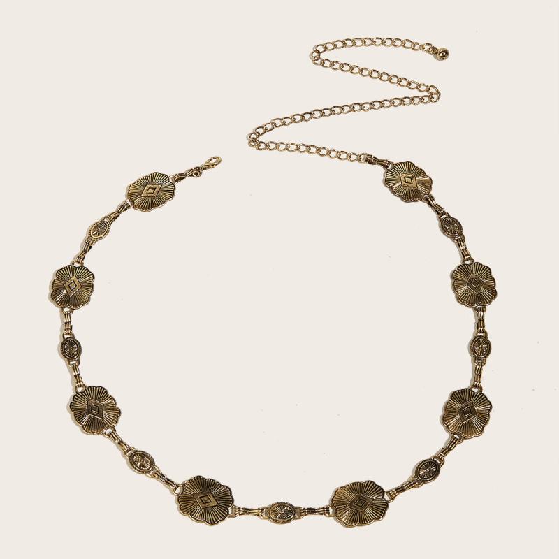 Vintage Geometric Carved Bohemian Waist Chain Belt