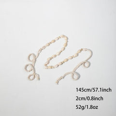 Boho Shell Rope Sash Belt Vintage Bowknot Lace Up Belt
