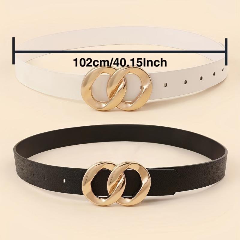 8 Shaped Buckle Belt Set - Women's Casual & Classic Belt for Dress and Pants