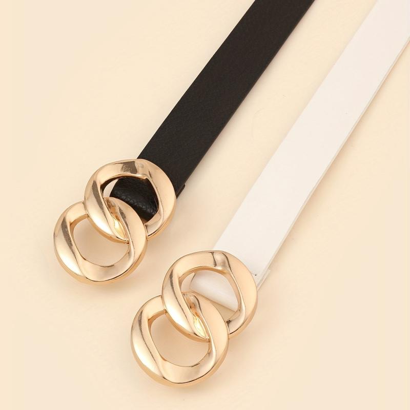 8 Shaped Buckle Belt Set - Women's Casual & Classic Belt for Dress and Pants