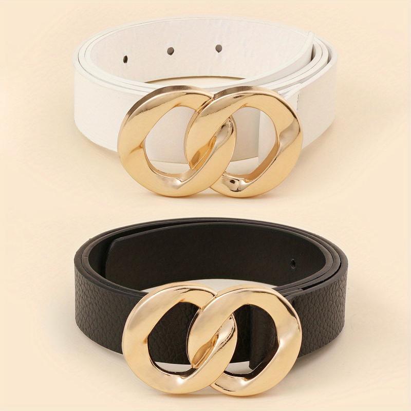 8 Shaped Buckle Belt Set - Women's Casual & Classic Belt for Dress and Pants