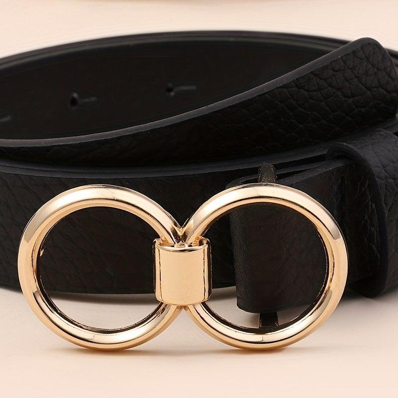Stylish Solid Casual Jeans Pants Belt 2pcs Set Girdle For Women