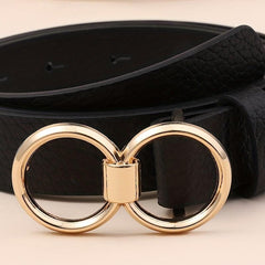 Stylish Solid Casual Jeans Pants Belt 2pcs Set Girdle For Women
