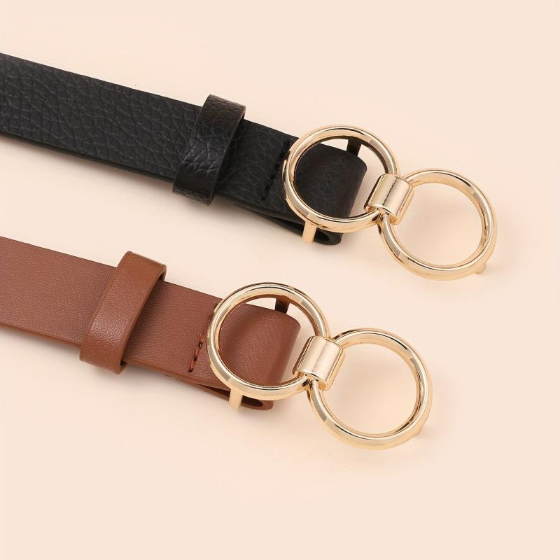 Stylish Solid Casual Jeans Pants Belt 2pcs Set Girdle For Women
