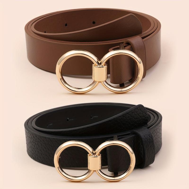 Stylish Solid Casual Jeans Pants Belt 2pcs Set Girdle For Women