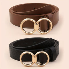 Stylish Solid Casual Jeans Pants Belt 2pcs Set Girdle For Women