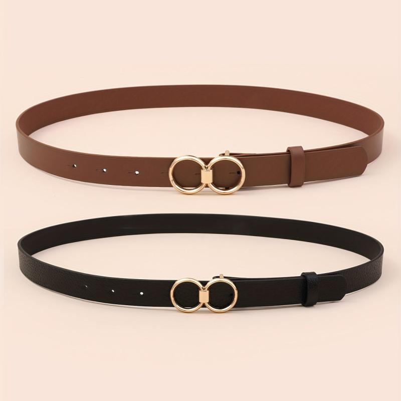 Stylish Solid Casual Jeans Pants Belt 2pcs Set Girdle For Women