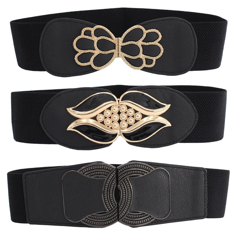 Women's Waist Belt Cover Skinny Elastic Decorative Dress Belt