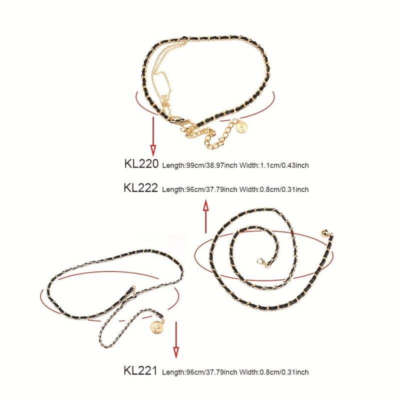 Layered Metal Waist Chain Coin Pendant Waistband for Women