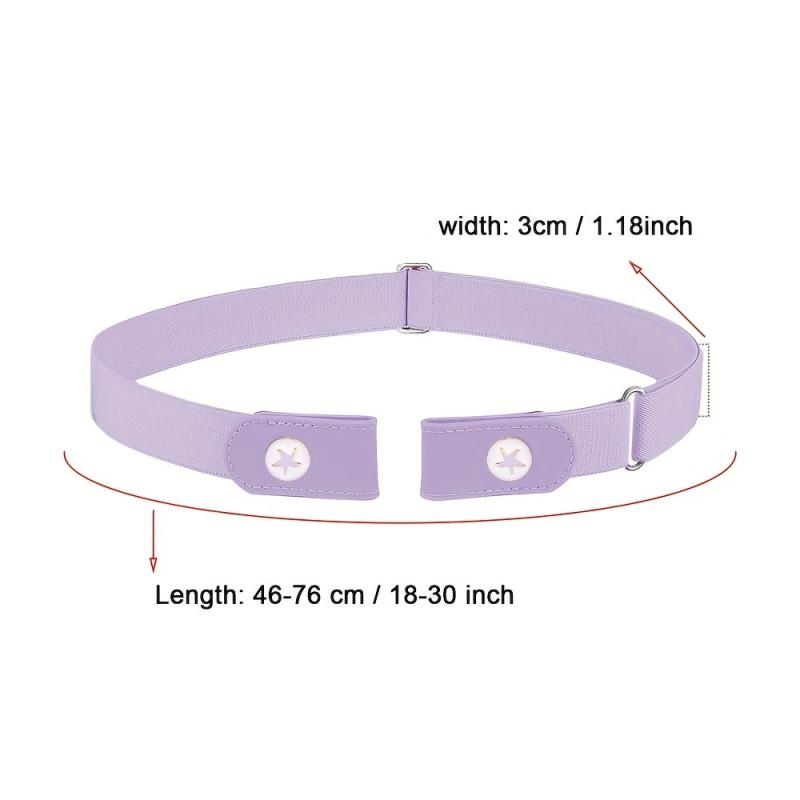 Stylish Rose Heart Crystal Decor Invisible Elastic No Show Belt