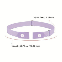 Stylish Rose Heart Crystal Decor Invisible Elastic No Show Belt