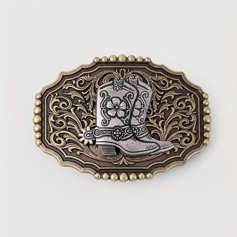 Vintage Boot Belt Buckle For Women & Men Western Jeans Accessories