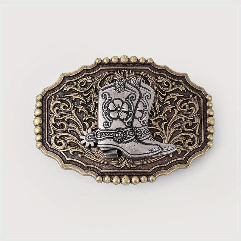 Vintage Boot Belt Buckle For Women & Men Western Jeans Accessories