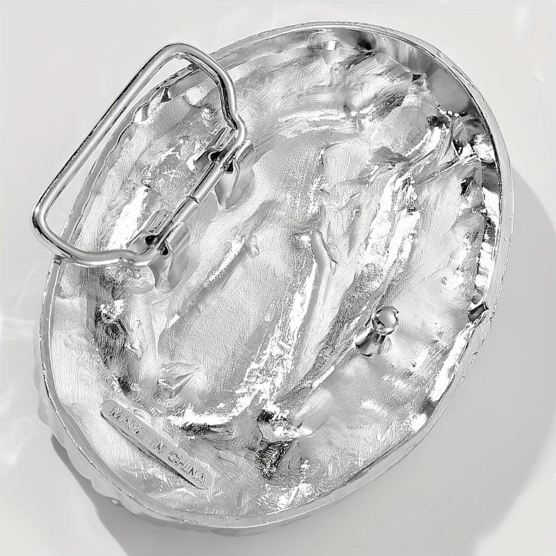 Vintage Virgin Mary Belt Buckle for DIY