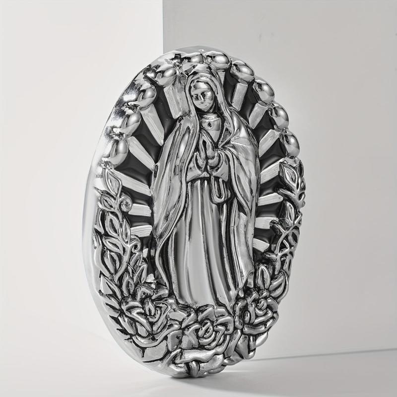 Vintage Virgin Mary Belt Buckle for DIY