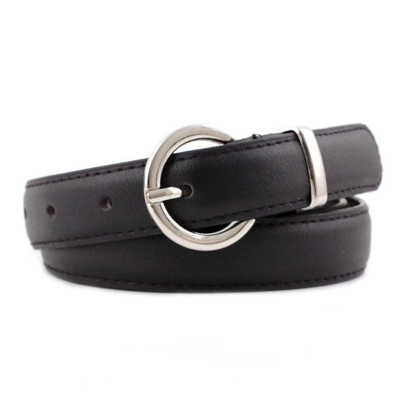 Women's Pin Buckle Leather Belt for Jeans