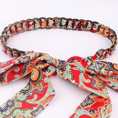 Colorful Ribbon Braid Boho Belt Bowknot Sash Belt Classic Jeans Waistband