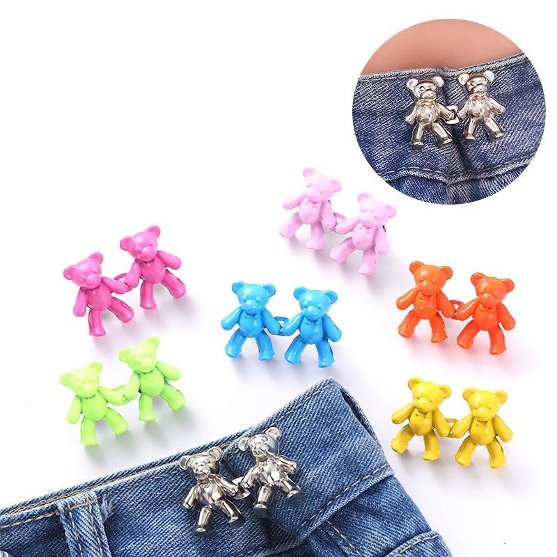 No Sew Waist Button Pins For Jeans - Tighten Waist Button