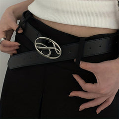 Musical Note Buckle Belt PU Leather Casual Jeans Pants Belts