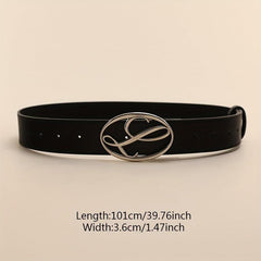 Musical Note Buckle Belt PU Leather Casual Jeans Pants Belts