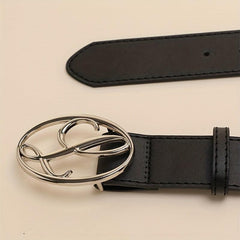 Musical Note Buckle Belt PU Leather Casual Jeans Pants Belts