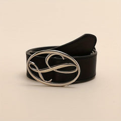 Musical Note Buckle Belt PU Leather Casual Jeans Pants Belts