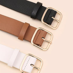 3pcs Square Pin Buckle Belt for Women