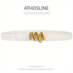 Geometric Buckle Belt Solid Vintage Causal Belt