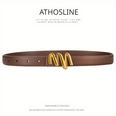 Geometric Buckle Belt Solid Vintage Causal Belt