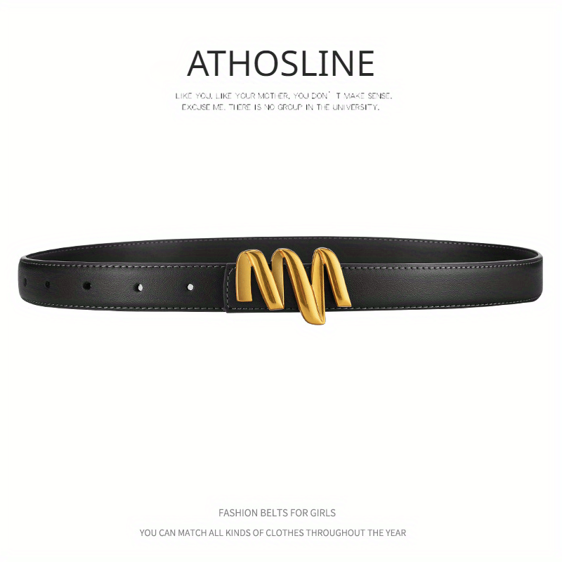 Geometric Buckle Belt Solid Vintage Causal Belt