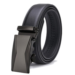 Men's Leather Belt With Automatic Buckle
