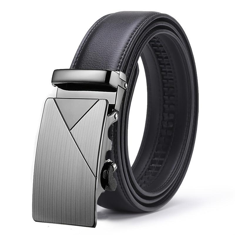 Men's Leather Belt With Automatic Buckle