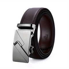 Men's Leather Belt With Automatic Buckle