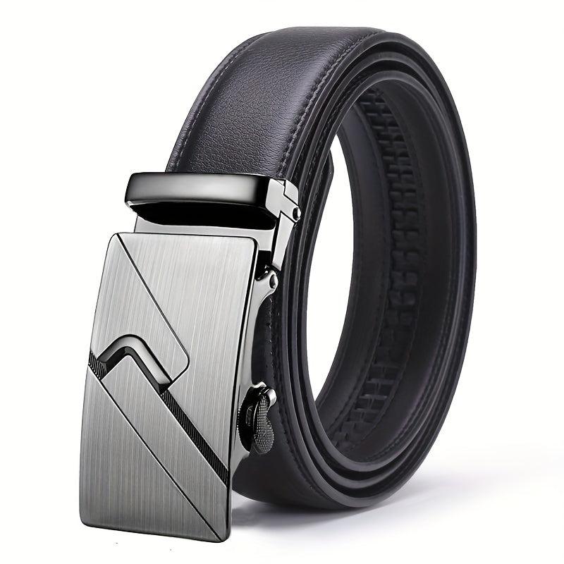 Men's Leather Belt With Automatic Buckle
