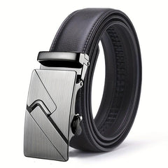 Men's Leather Belt With Automatic Buckle