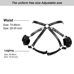 Punk Waist Harness Belt Leather Lingerie Leg Body Garter Gothic