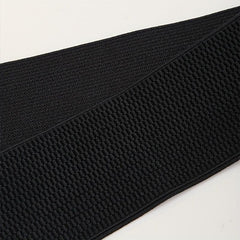 Square Buckle Wide Belt Solid Decorative Waistband for Women