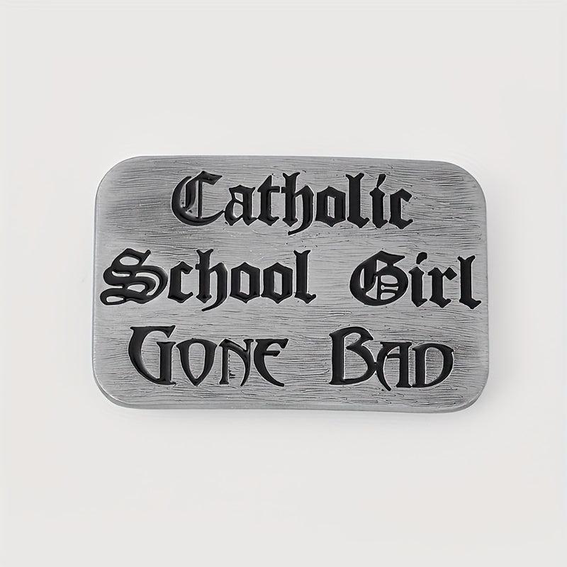 Gothic Letter Belt Buckle Leather Waistband Parts DIY
