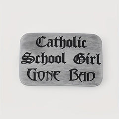 Gothic Letter Belt Buckle Leather Waistband Parts DIY