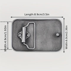 Gothic Letter Belt Buckle Leather Waistband Parts DIY
