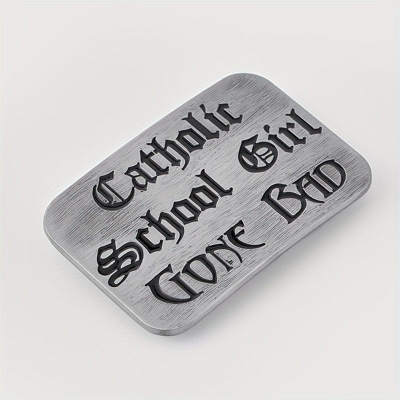 Gothic Letter Belt Buckle Leather Waistband Parts DIY