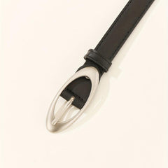 Stylish Oval Pin Buckle Belt Casual PU Belt Classic Dress Girdle