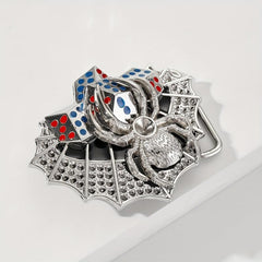 Vintage Silvery Spider Belt Buckle for DIY